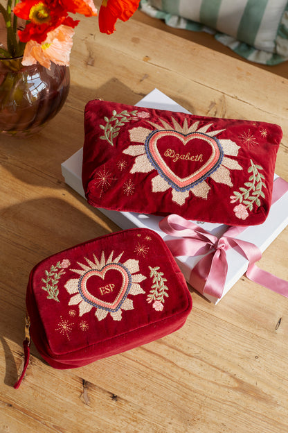 Sacred Heart Makeup Bag