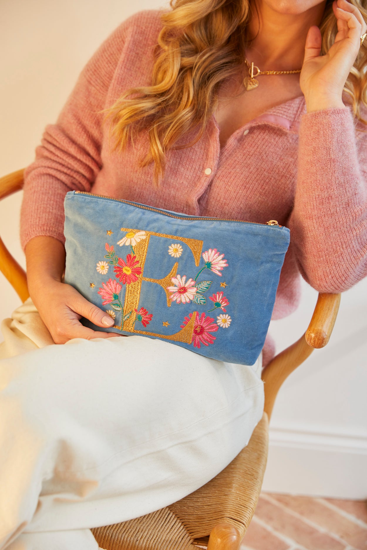 Floral Alphabet Everyday Pouch