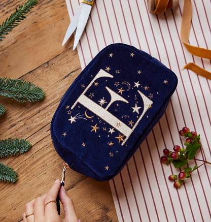 Starry Sky Alphabet Makeup Bag