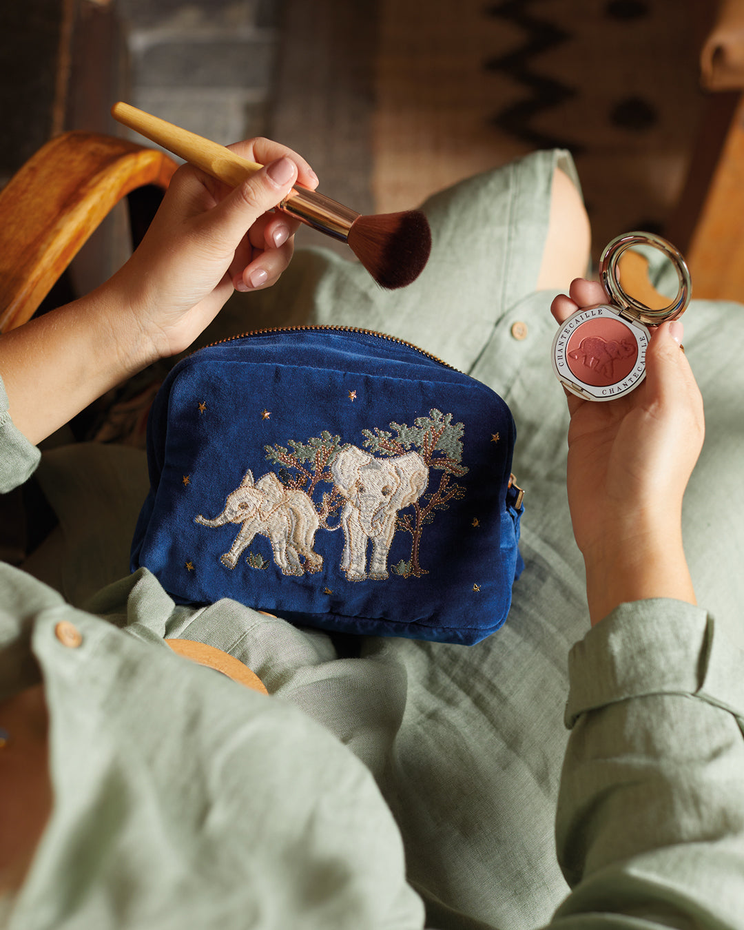 Baby Elephant Conservation Makeup Bag