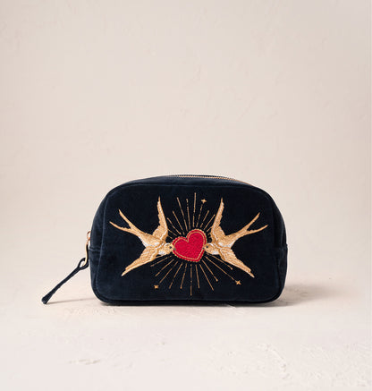 Swallow Heart Makeup Bag