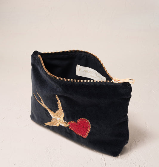 Swallow Heart Mini Pouch