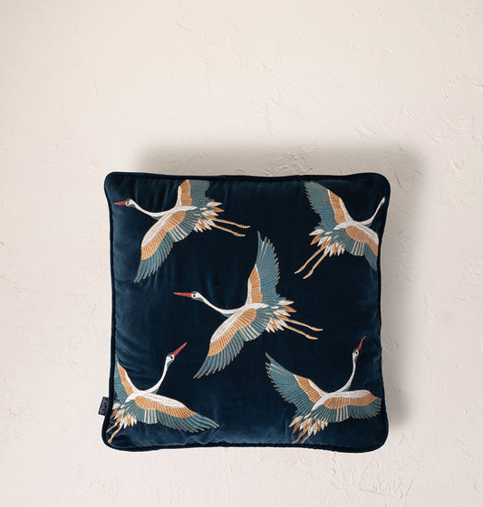 Cranes Cushion Cover