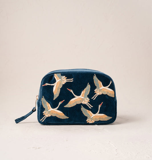 Cranes Makeup Bag