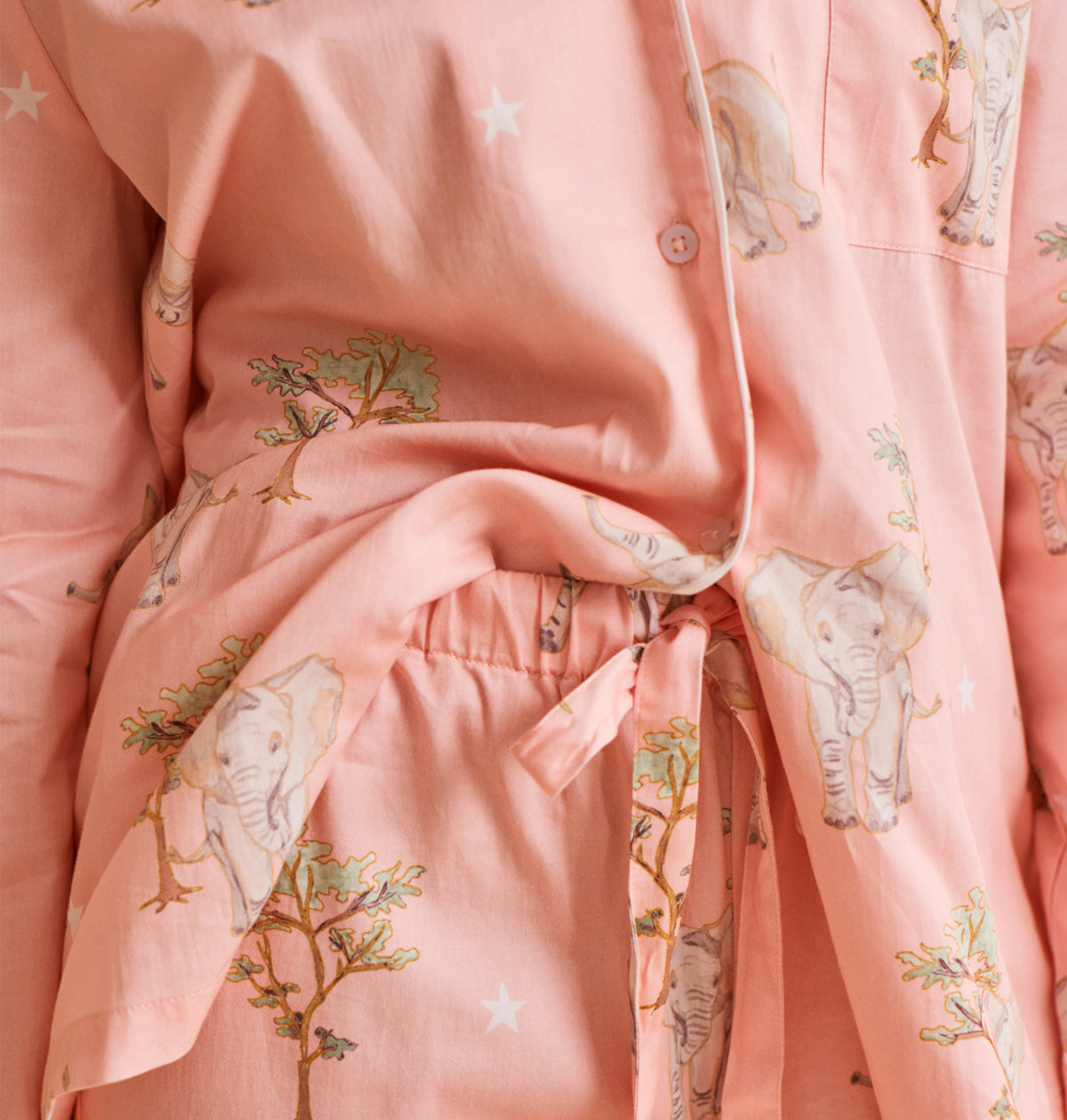 Cotton Sateen Elephant Pyjamas