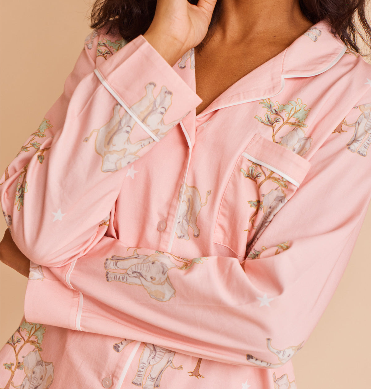 Cotton Sateen Elephant Pyjamas