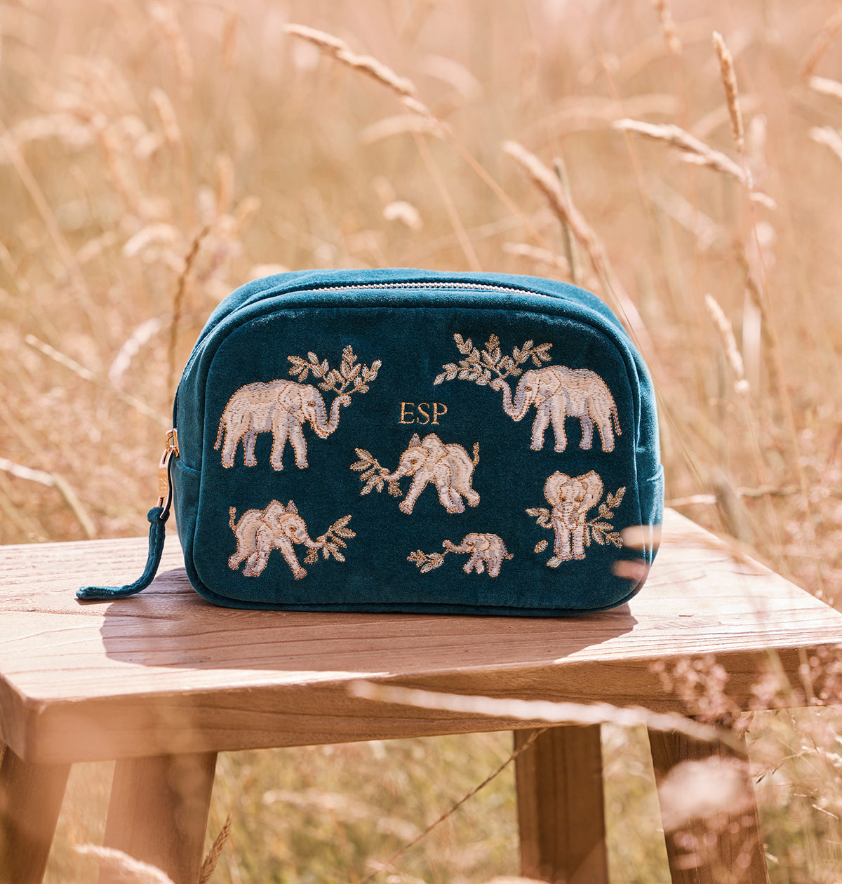 Elephant Herd Makeup Bag