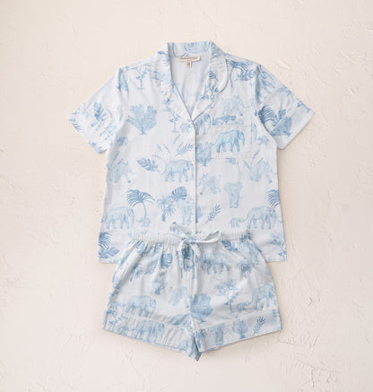 Cotton Sateen Elephants Pyjamas