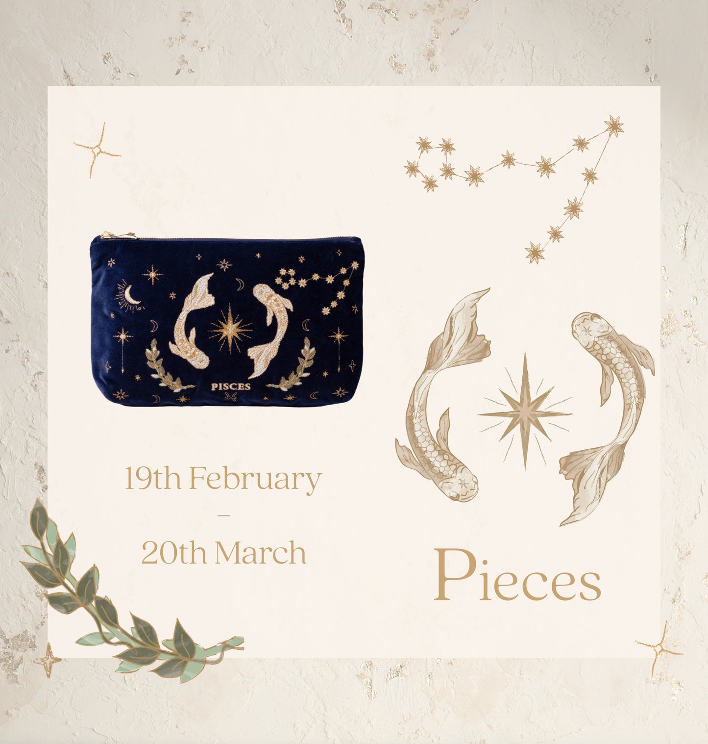 Pisces Navy Everyday Pouch