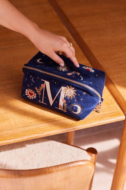 Enchanted Alphabet Open Flat Makeup Bag