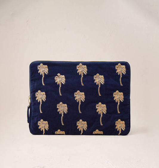 Gold Palm Laptop Case Large