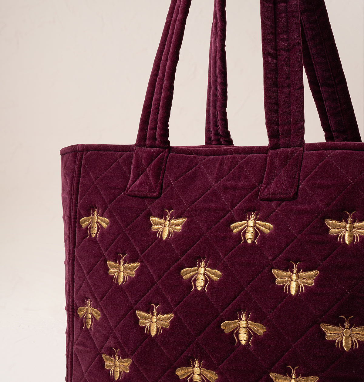 Honey Bee Velvet Tote