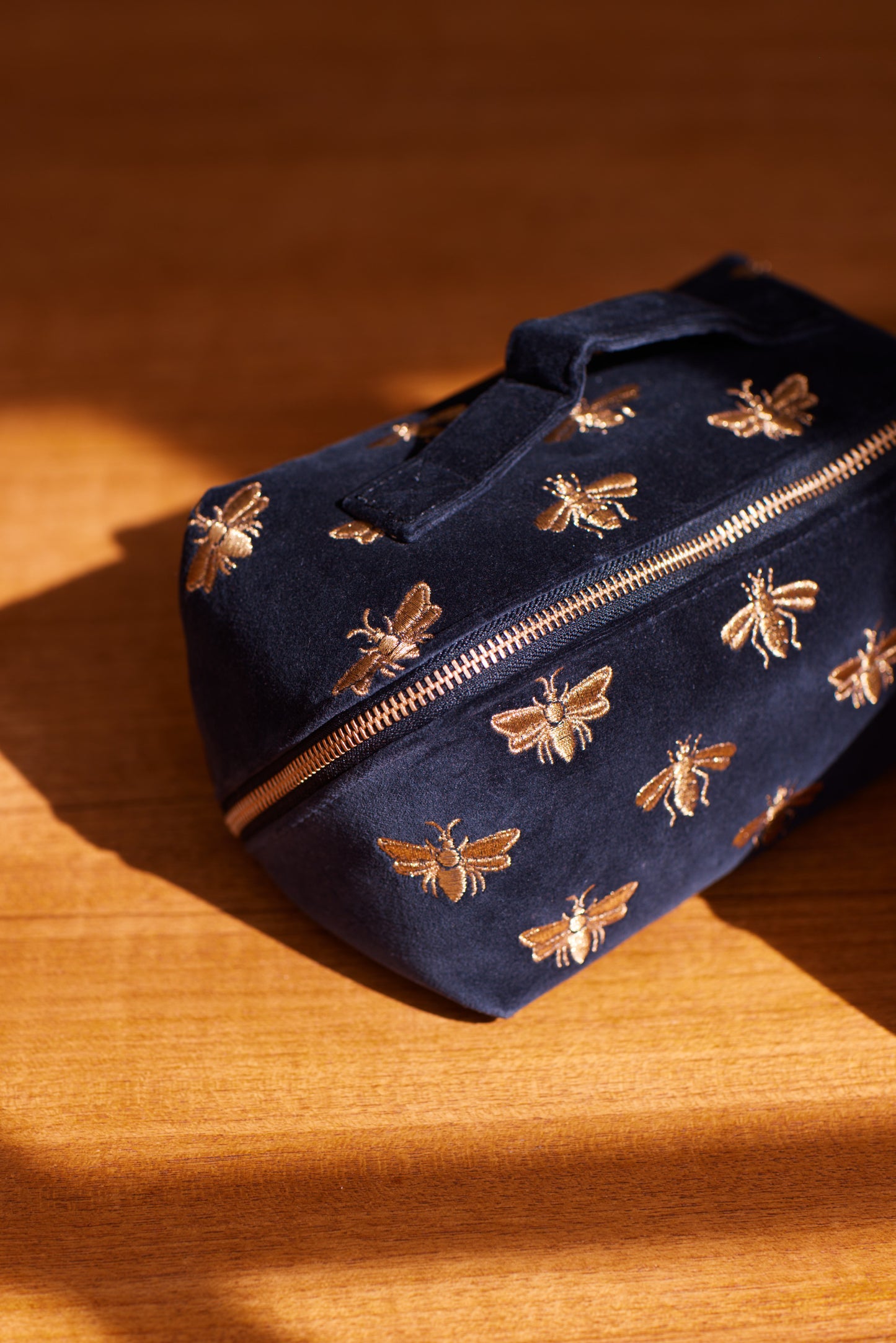 Honey Bee Open Flat Makeup Bag