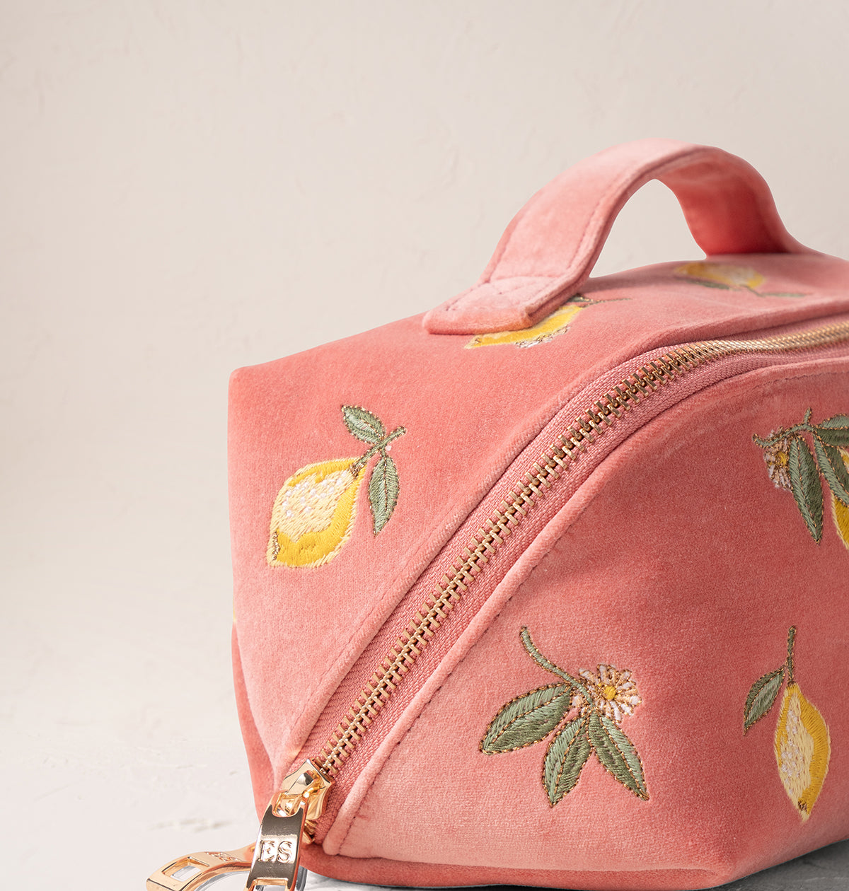 Lemon Blossom Open Flat Makeup Bag