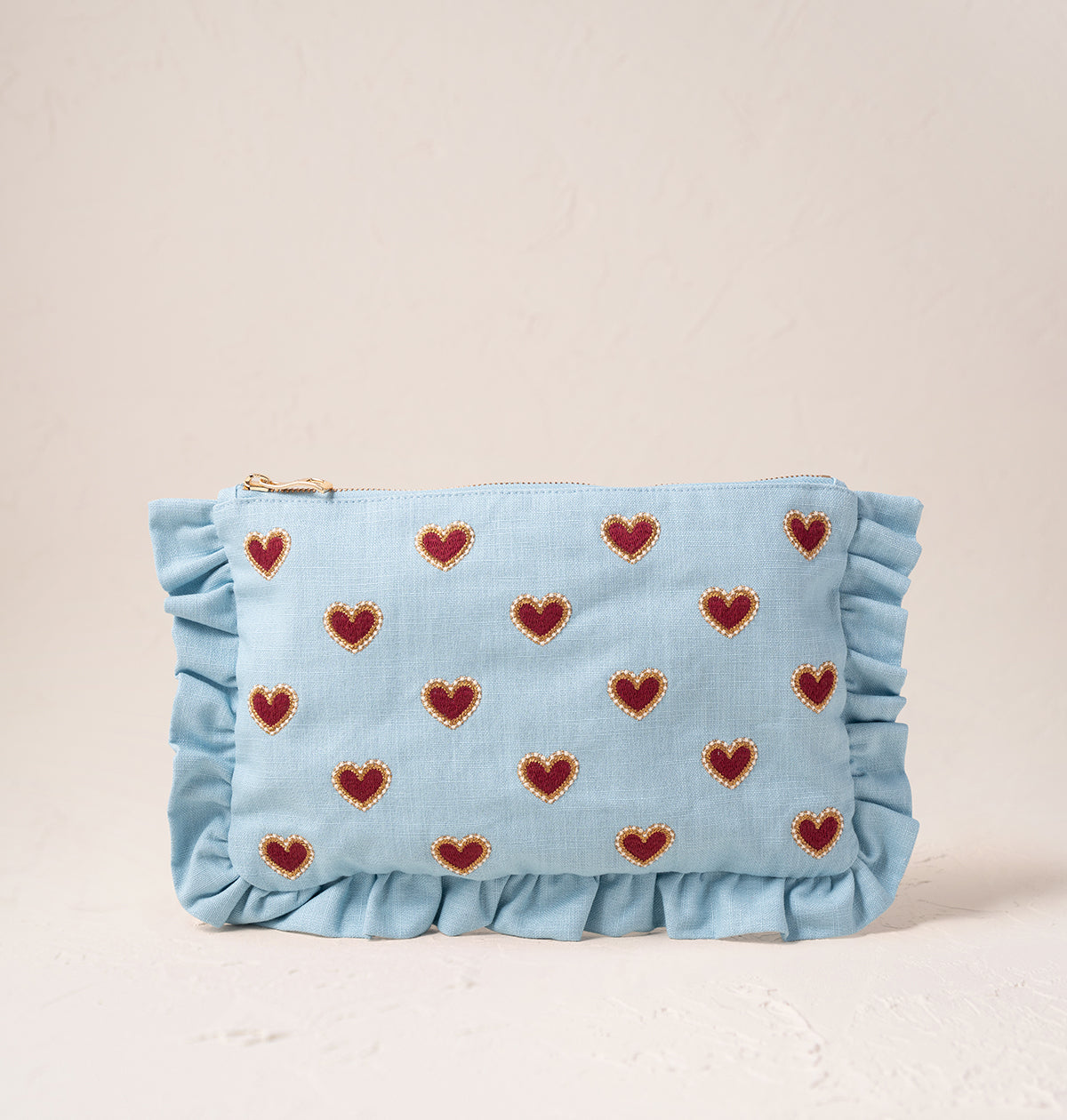 Love Hearts Frill Pouch