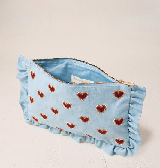 Love Hearts Frill Pouch