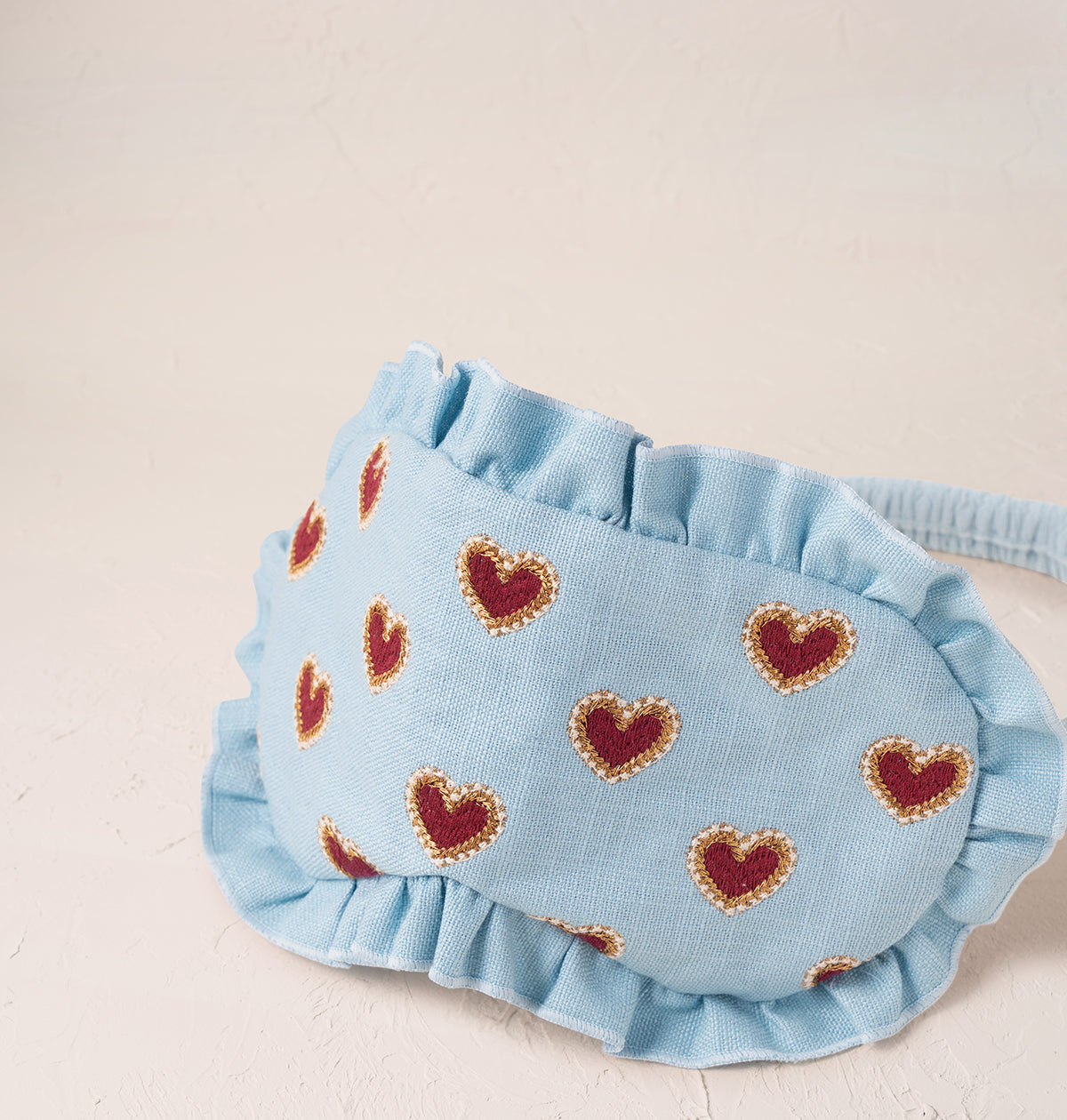 Love Hearts Frill Eye Mask