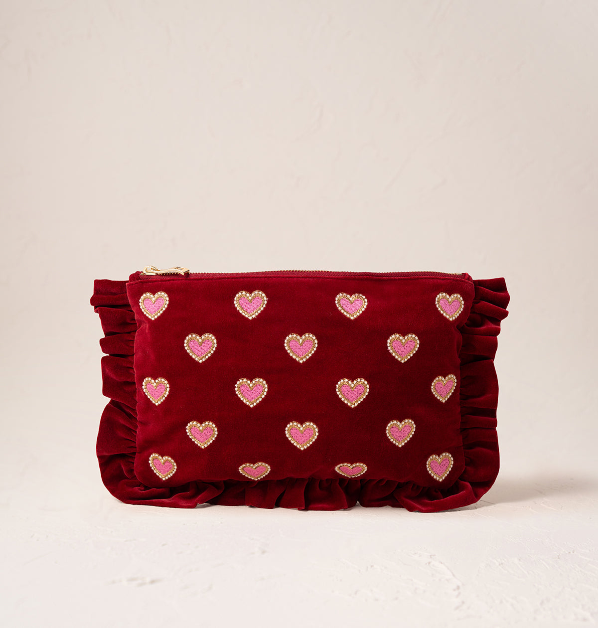 Love Hearts Frill Pouch