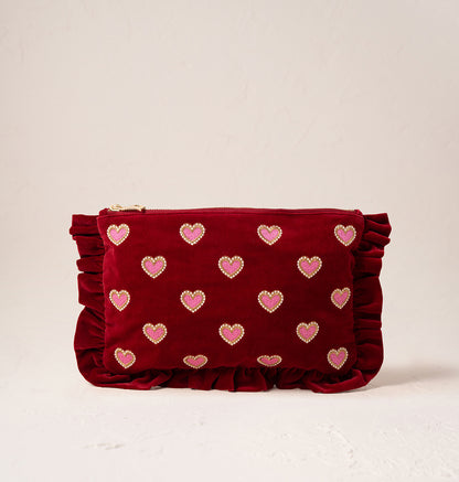 Love Hearts Frill Pouch