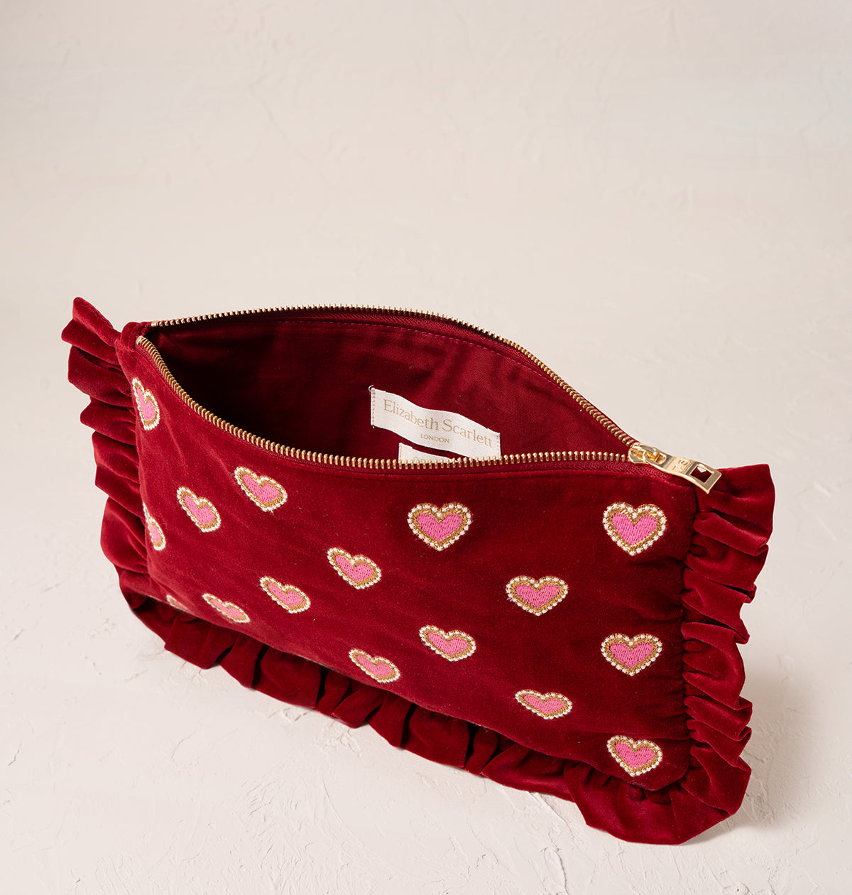 Love Hearts Frill Pouch