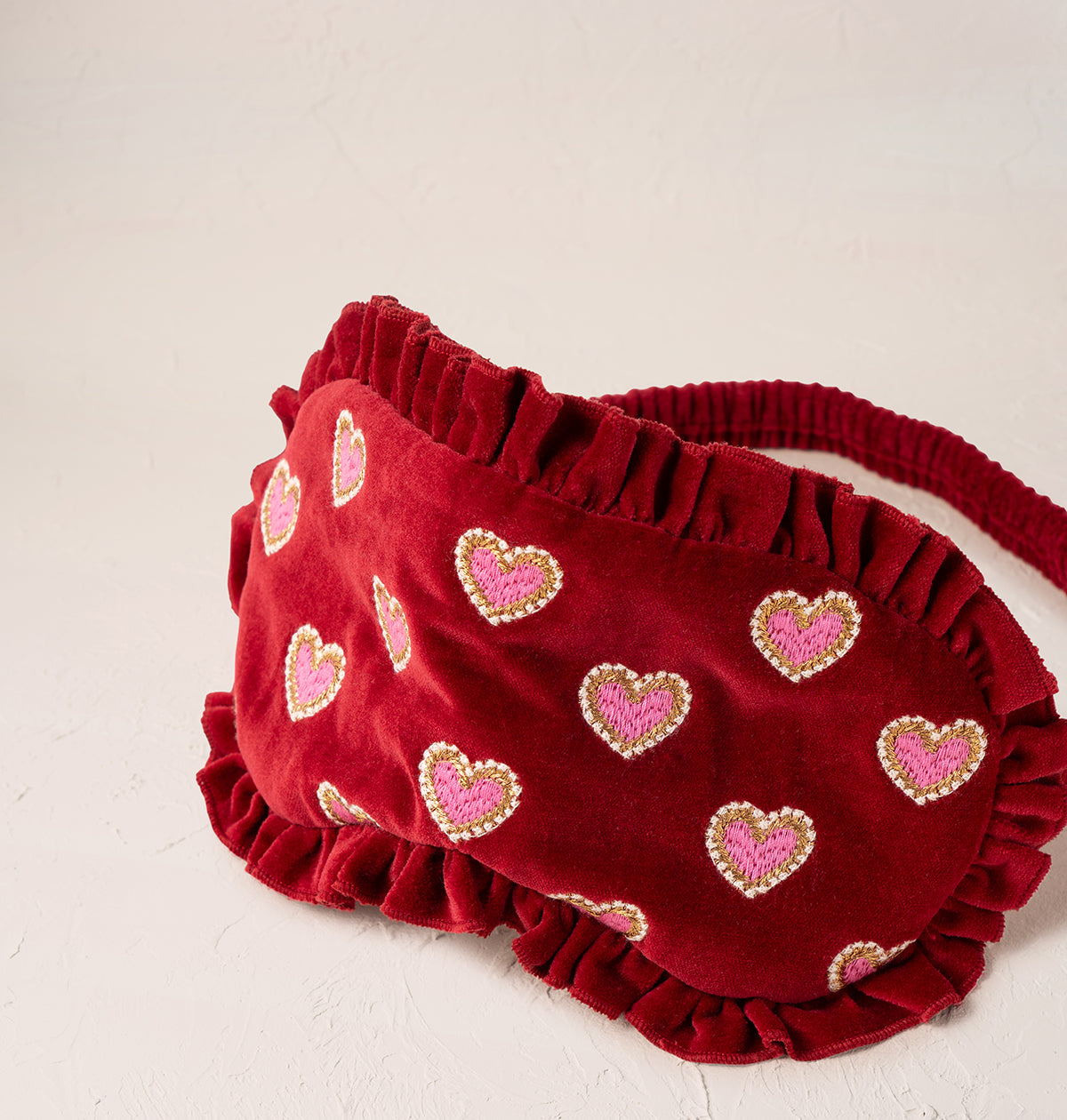 Love Hearts Frill Eye Mask