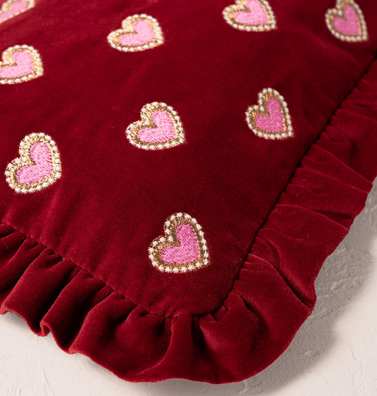 Love Hearts Frill Pouch