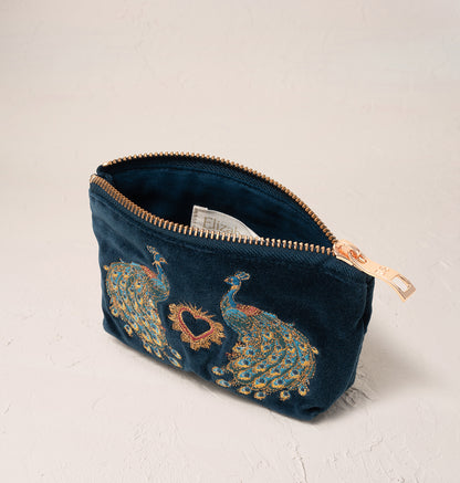 Peacock Floral Coin Purse