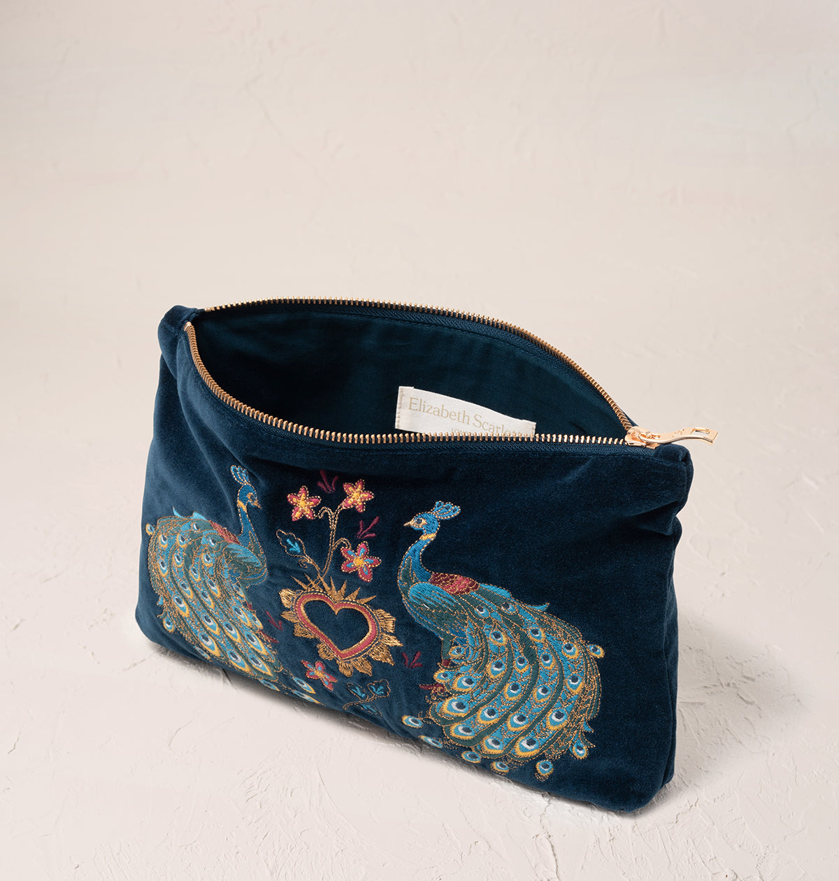 Peacock Floral Everyday Pouch