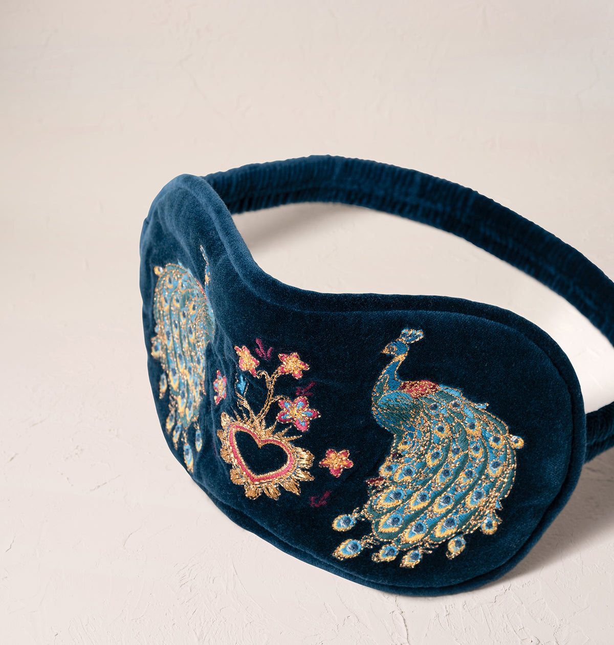 Peacock Floral Eye Mask