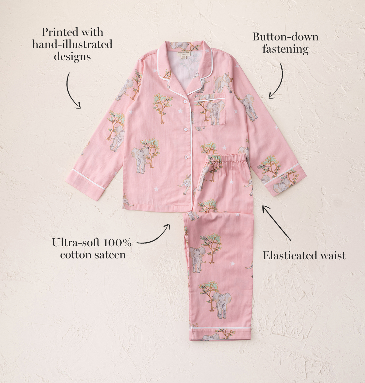 Girls elephant pyjamas sale