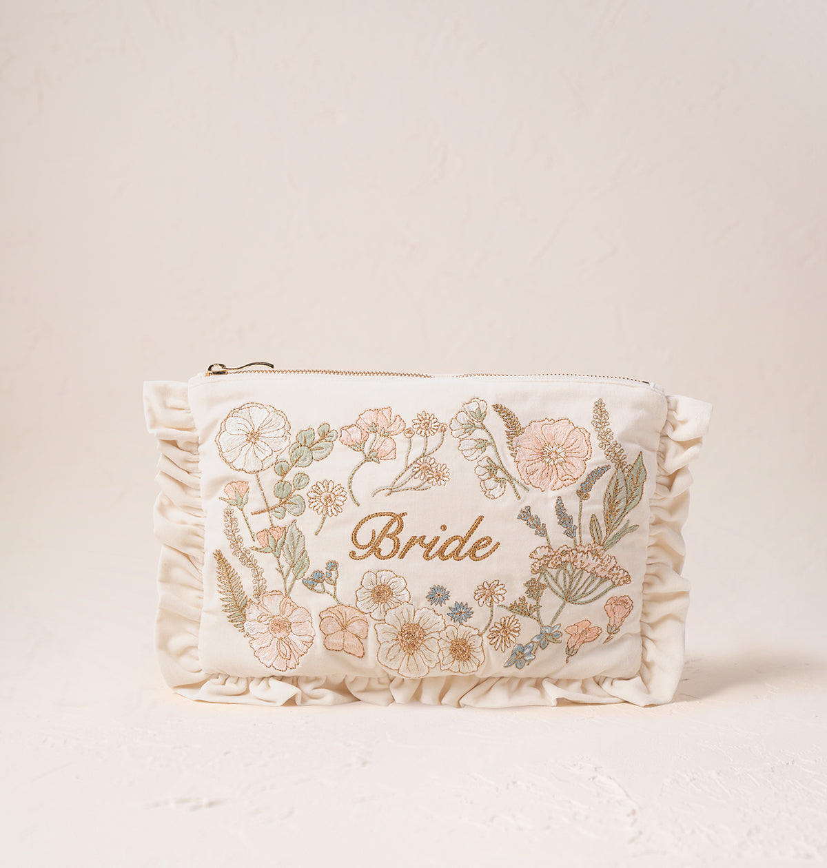 Pressed Flowers Bride Frill Pouch