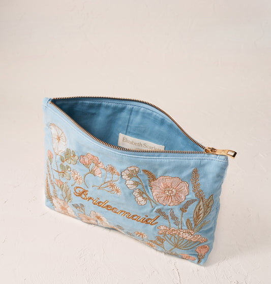 Pressed Flowers Bridesmaid Everyday Pouch