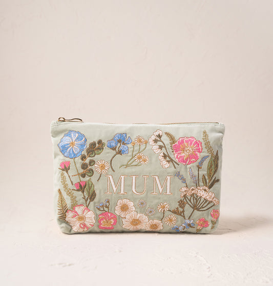 Pressed Flowers Mum Everyday Pouch