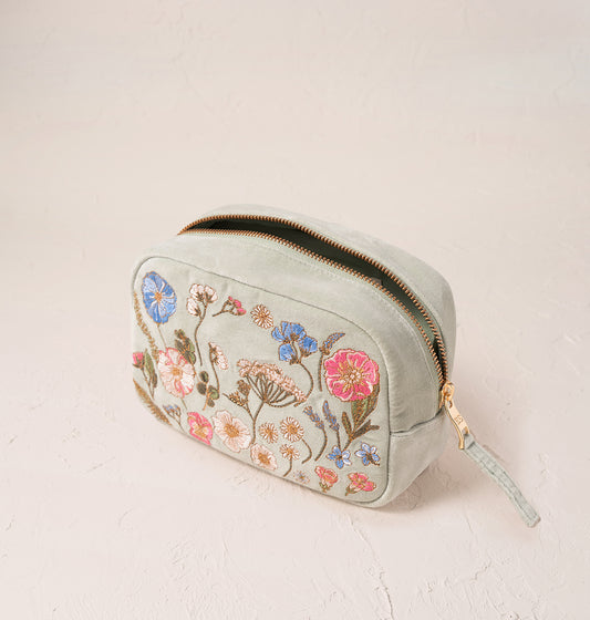 Pressed Flowers Makeup Bag