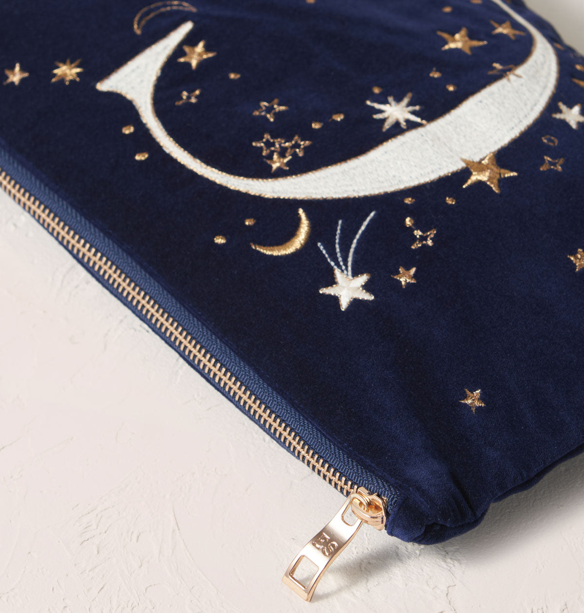 Elizabeth scarlett night sky cotton velvet makeup bag hot sale