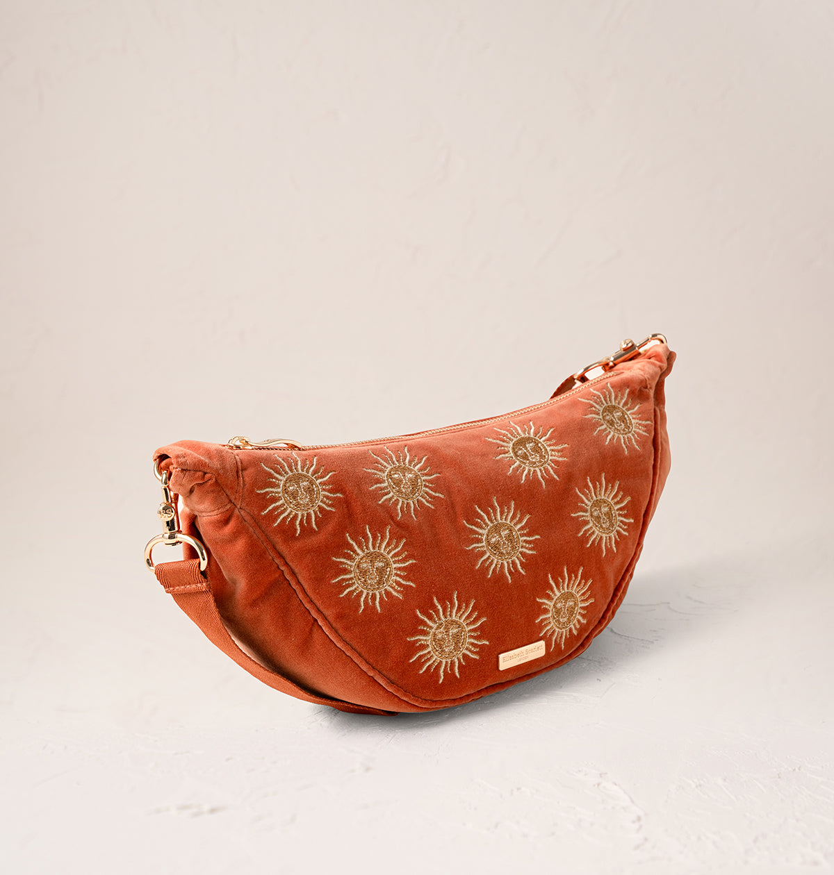 Sun Goddess Velvet Crossbody Sling Bag