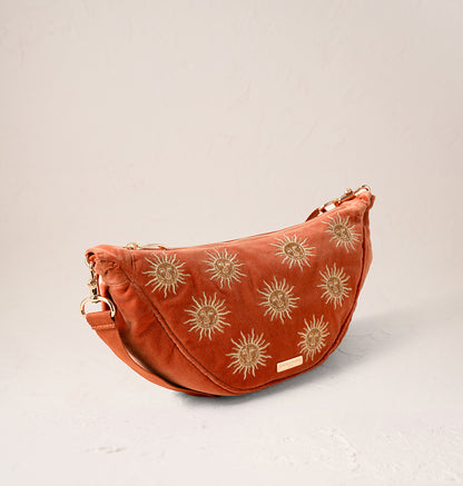 Sun Goddess Velvet Crossbody Sling Bag