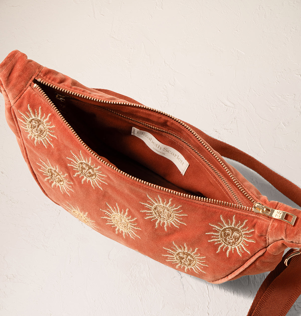 Sun Goddess Velvet Crossbody Sling Bag