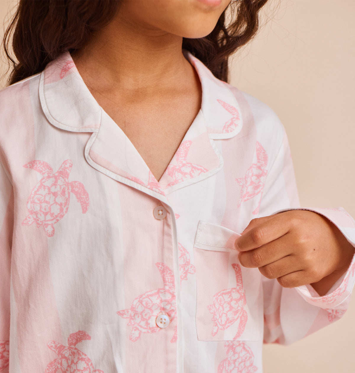 Kids' Cotton Sateen Turtle Pyjamas