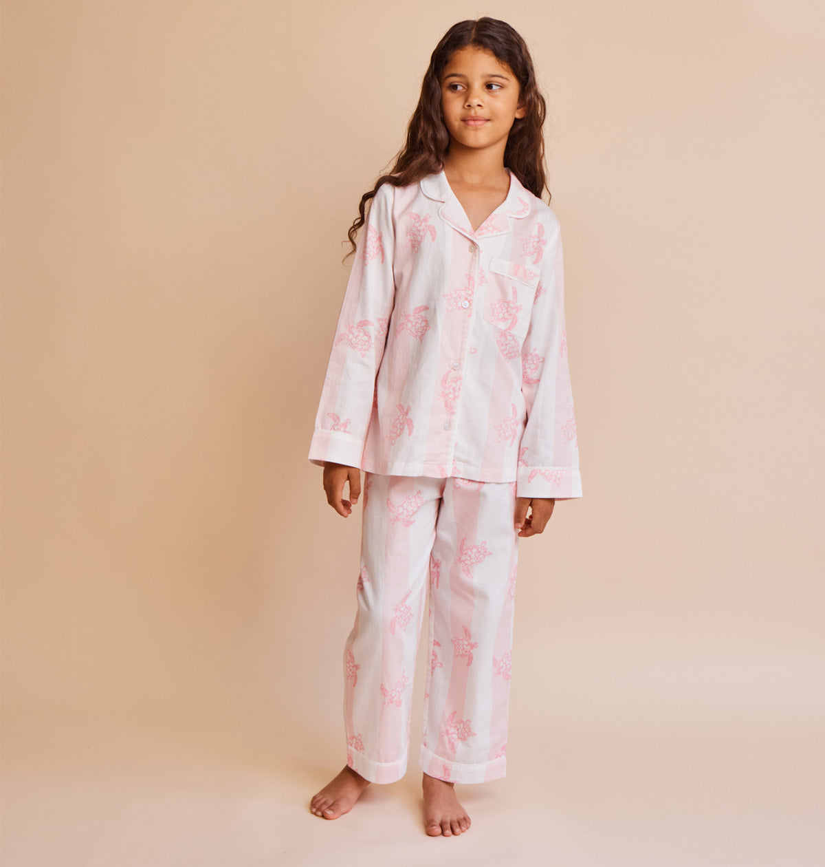 Kids' Cotton Sateen Turtle Pyjamas