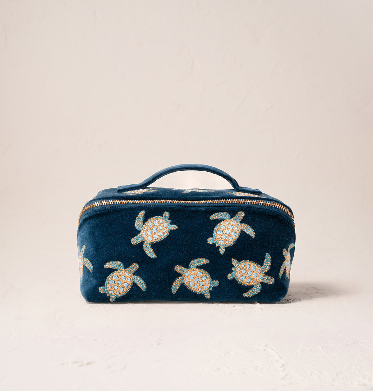 Turtle Conservation Open Flat Makeup Bag