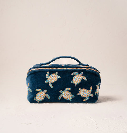 Turtle Conservation Open Flat Makeup Bag