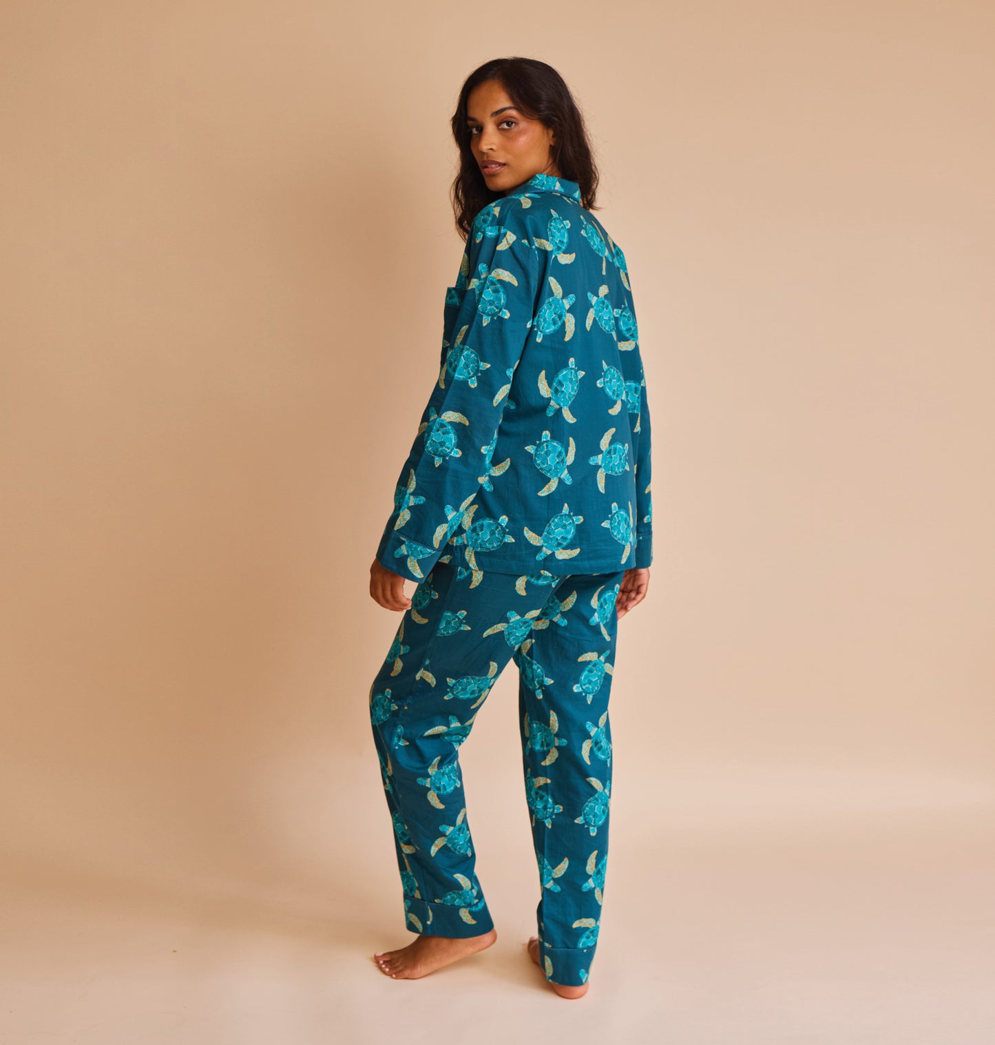 Cotton Sateen Turtle Pyjamas