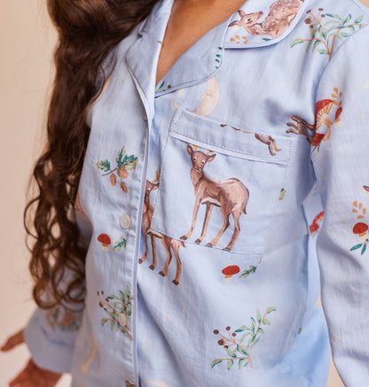 Kids' Cotton Sateen Enchanted Woodland Pyjamas